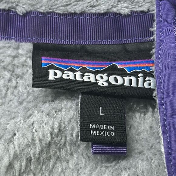Patagonia Polartec Full Zip Re-Tool Jacket Gray Women L sty 25476 Purple - Picture 6 of 9